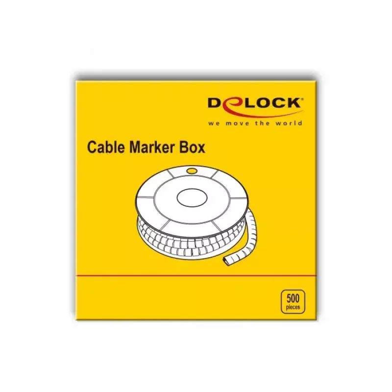 Kabelmarkierer DeLOCK 18362 Gelb 500 Stück