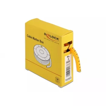 Kabelmarkierungsbox DeLOCK Nr 9 Gelb 500 Stück