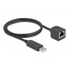 Serielles Verbindungskabel DeLOCK 64164 USB 2.0 Typ-A auf RS-232 RJ45 1 m schwarz