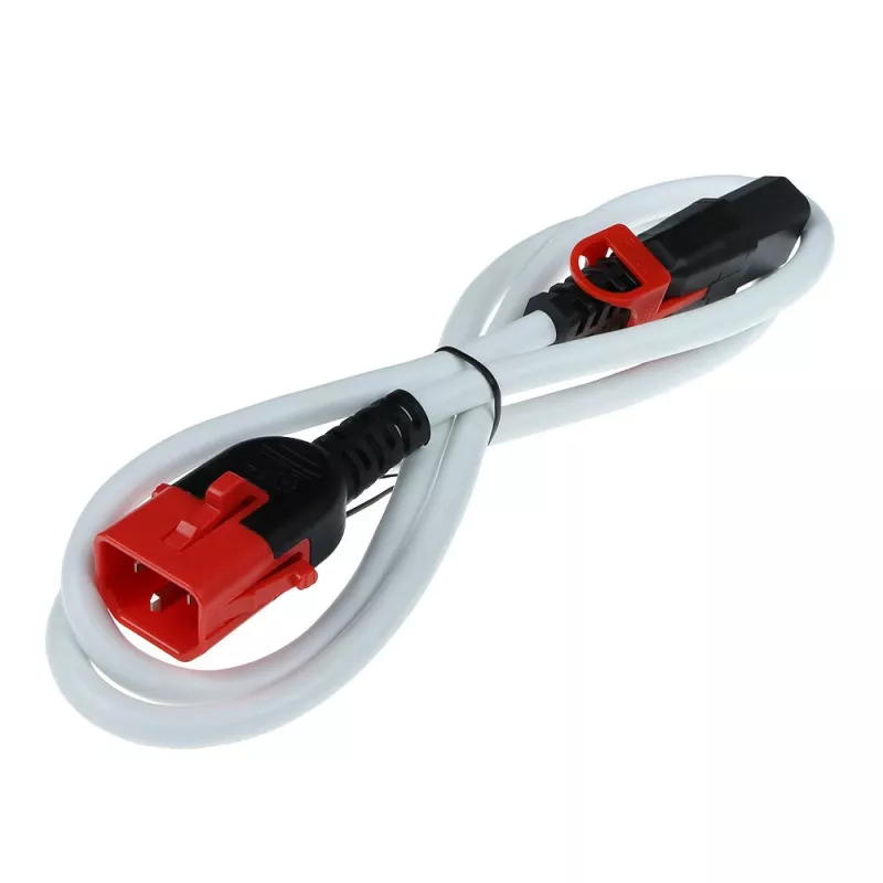 ACT Powercord C13 IEC Lock+ - C14 IEC Lock Dual Locking weiß 3 m, PC3611