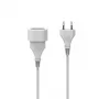 Hama 00223263 Stromverlängerung 5 m 1 AC-Ausgang Innenbereich Weiß