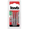 kwb 121325 Sechskant-Bit T25, Stahl, 3 Stk.