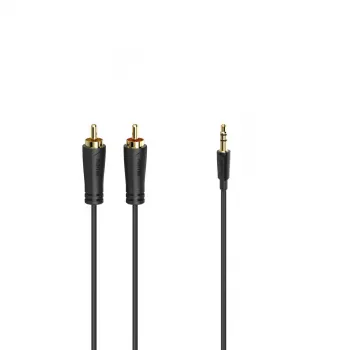 Hama 00205261 Audiokabel 3 m 2 x RCA 3,5 mm Schwarz