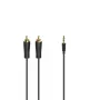 Hama 00205261 Audiokabel 3 m 2 x RCA 3,5 mm Schwarz