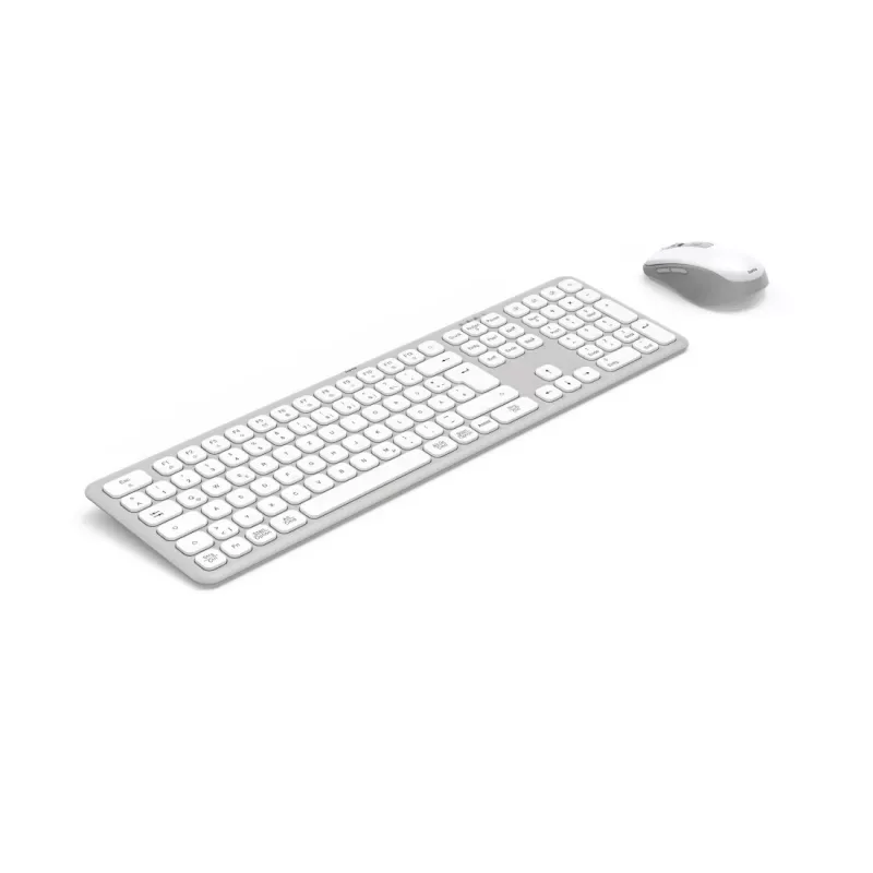 Hama WKM-550 00173066 Multi-Device-Tastatur-Maus-Set, kabellos, Funk/Bluetooth, QWERTZ DE, weiß