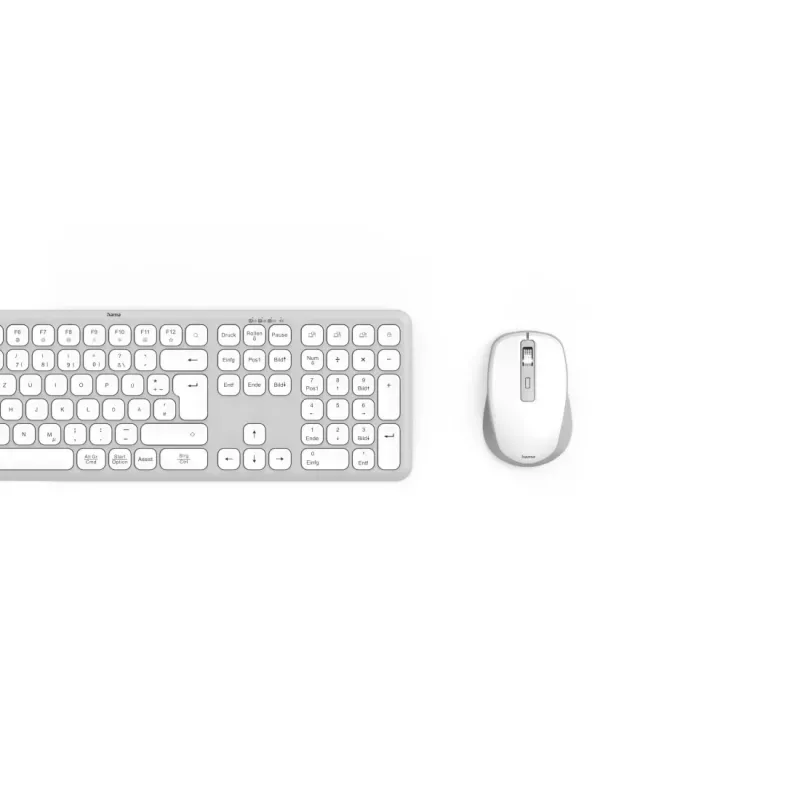 Hama WKM-550 00173066 Multi-Device-Tastatur-Maus-Set, kabellos, Funk/Bluetooth, QWERTZ DE, weiß