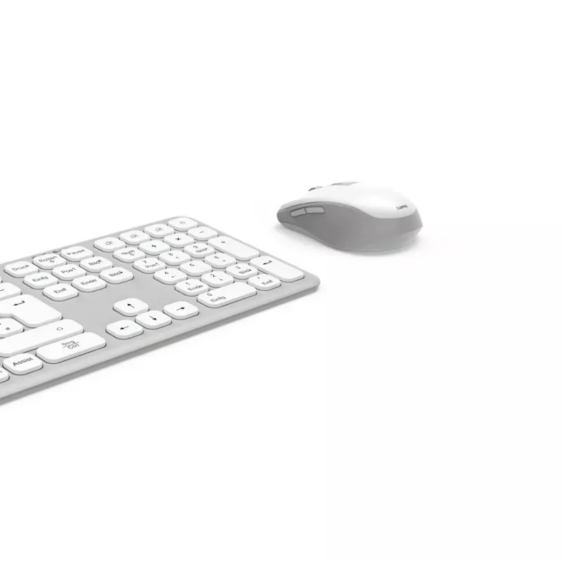 Hama WKM-550 00173066 Multi-Device-Tastatur-Maus-Set, kabellos, Funk/Bluetooth, QWERTZ DE, weiß