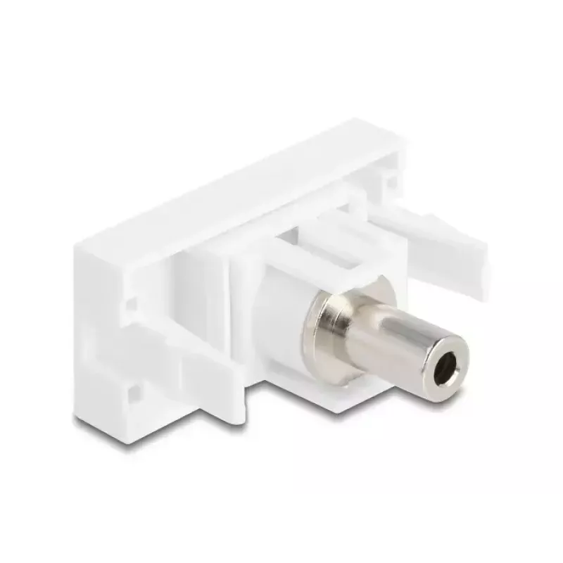 DeLOCK Easy 45 Modul 3,5 mm 3-Pin Klinkenbuchse zu Buchse, Weiß (90848)