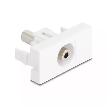 DeLOCK Easy 45 Modul 3,5 mm 3-Pin Klinkenbuchse zu Buchse, Weiß (90848)