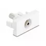 DeLOCK Easy 45 Modul 3,5 mm 3-Pin Klinkenbuchse zu Buchse, Weiß (90848)