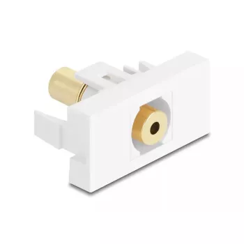 DeLOCK Easy 45 Modul, 3,5-mm-Klinkenbuchse 4-polig auf Klinkenbuchse, vergoldet, Weiß (90841)