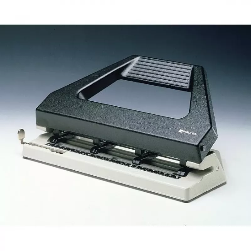 Rexel 420 Variabel 08909 Mehrfachlocher mit variabler Lochung, 30 Blatt, Metall, schwarz-grau