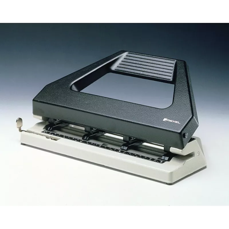 Rexel 420 Variabel 08909 Mehrfachlocher mit variabler Lochung, 30 Blatt, Metall, schwarz-grau