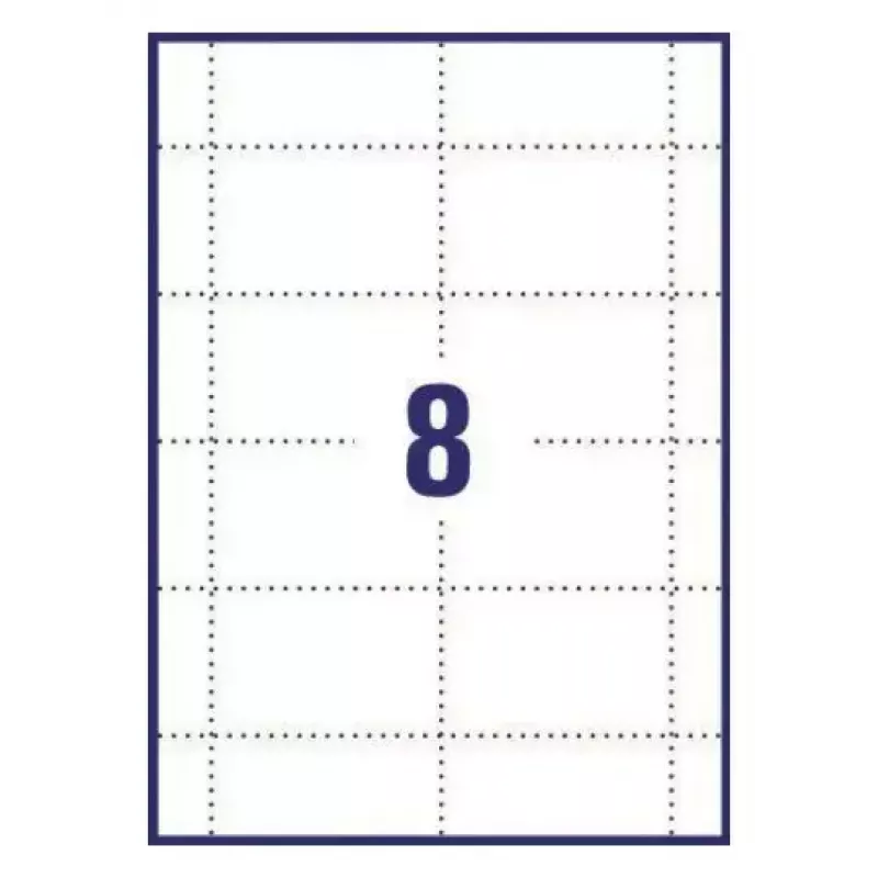 Avery L7418-25 Namensetiketten, weiß, 86 x 55 mm, 200 Etiketten (25 Blatt)