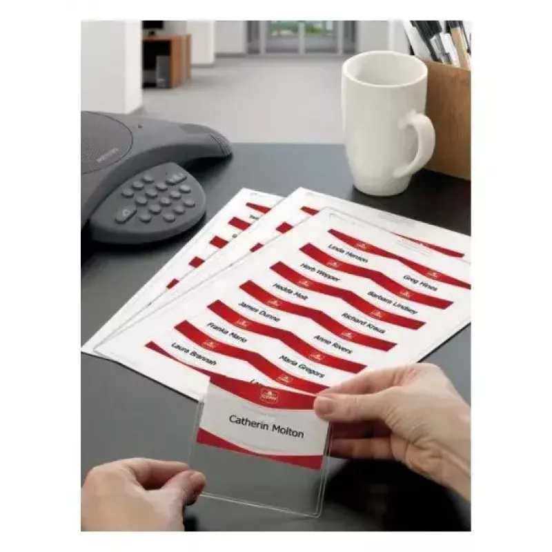 Avery L7418-25 Namensetiketten, weiß, 86 x 55 mm, 200 Etiketten (25 Blatt)