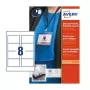 Avery L7418-25 Namensetiketten, weiß, 86 x 55 mm, 200 Etiketten (25 Blatt)