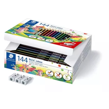 Staedtler Noris colour 185 Buntstifte, 144 Stück, sortierte Farben (185 C144)
