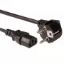 ACT Powercord LSZH Netzkabel CEE 7/7 Stecker (gewinkelt) - C13 schwarz 5 m