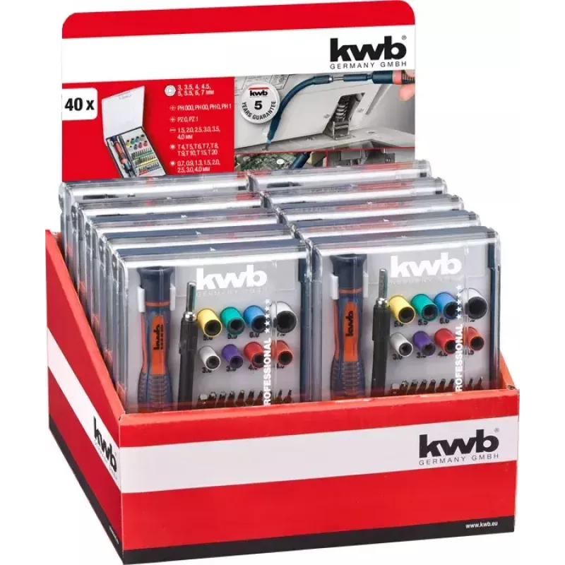 KWB 115700 Schraubendreher-Bit-Set, 40 Stk.