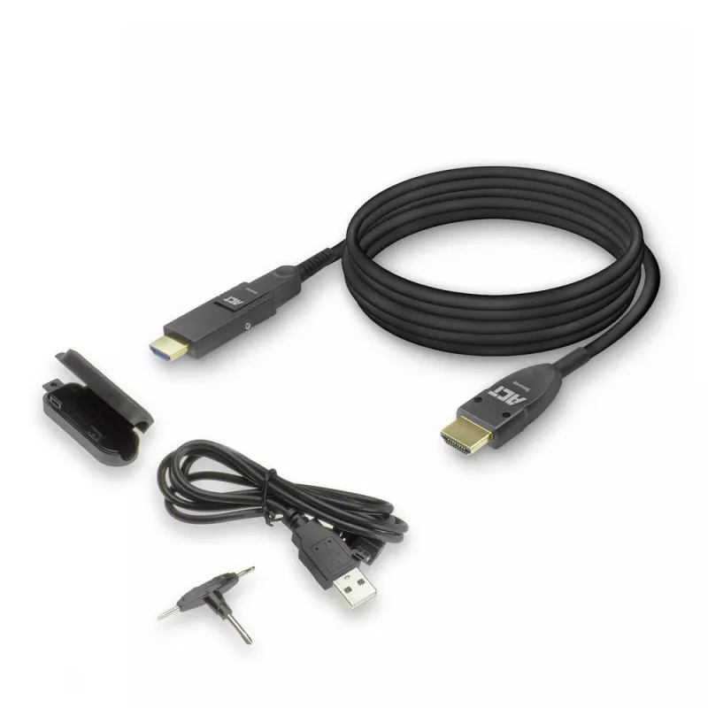 ACT 15 Meter HDMI High Speed 4K aktives optisches Kabel mit abnehmbarem Stecker v2.0 HDMI-A Stecker - HDMI-A Stecker
