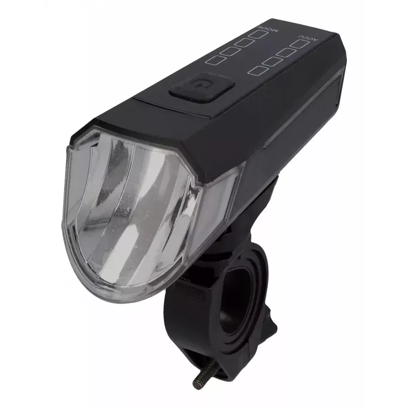 Fischer 50647 Batterie-LED-Fahrradbeleuchtungsset, 80 Lux Frontlicht