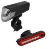 Fischer 50647 Batterie-LED-Fahrradbeleuchtungsset, 80 Lux Frontlicht