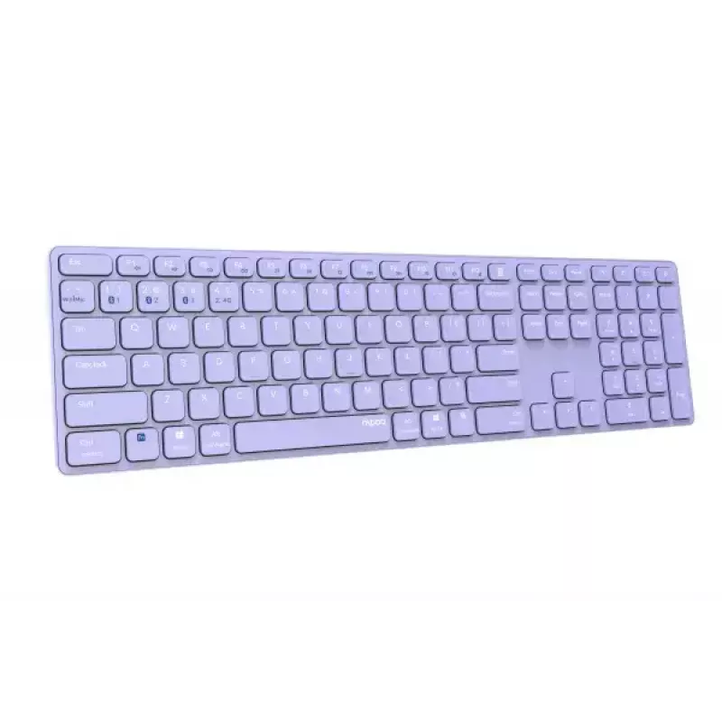 Rapoo E9800M Tastatur Kabellos Bluetooth QWERTZ Deutsch Flieder