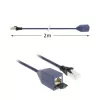ACT Blau 2 Meter LSZH S/FTP CAT6A MPTL Verlängerungskabel mit rastnasenschutz RJ45-Steckern