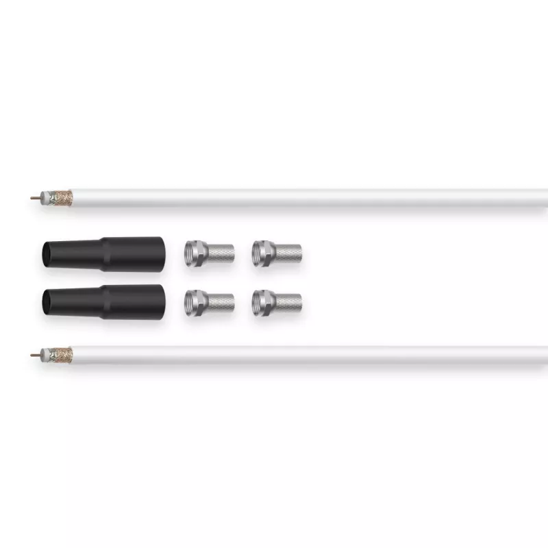 Hama 00179262 Koaxialkabel 20 m F-Typ Weiß