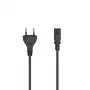 Hama 00200731 Stromkabel Schwarz 0,75 m Stromstecker Typ C