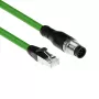 ACT Industrial 5,00 Meter Sensorkabel M12A 8-polig Stecker auf RJ45 Stecker, Ultraflex SF/UTP TPE Kabel, geschirmt