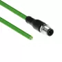 ACT Industrial 5,00 Meter Sensorkabel M12D 4-polig Stecker auf offenes Ende, Superflex Xtreme TPE-Kabel, geschirmt