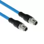 ACT Industrial 1,50 Meter Sensorkabel M12X 8-polig Stecker auf M12X 8-polig Stecker, Superflex SF/UTP TPE Kabel, geschirmt