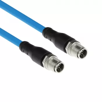 ACT Industrial 5,00 Meter Sensorkabel M12X 8-polig Stecker auf M12X 8-polig Stecker, Superflex SF/UTP TPE-Kabel, geschirmt