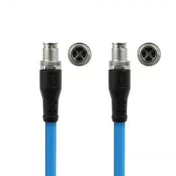 ACT Industrial 5,00 Meter Sensorkabel M12X 8-polig Stecker auf M12X 8-polig Stecker, Superflex SF/UTP TPE-Kabel, geschirmt
