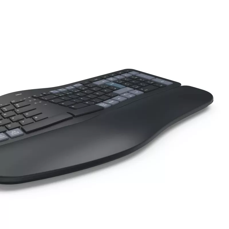 Hama WK-900 Ergo Multi-Device-Tastatur, kabellos, geteilt, LED, QWERTZ, Schwarz