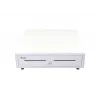 Kassenschublade EQUIP 351011, manuelle/automatische Kassenschublade, 4 Geldschein- / 8 Münzfächer, Metall, weiß, 420×405×110 mm