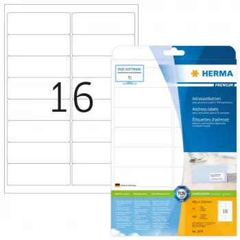 Adressetiketten Premium HERMA A4 99,1x33,8 mm 400 Stk.