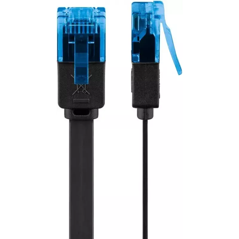 Flach-Patchkabel Goobay CAT 6A U/UTP 0,5 m Schwarz