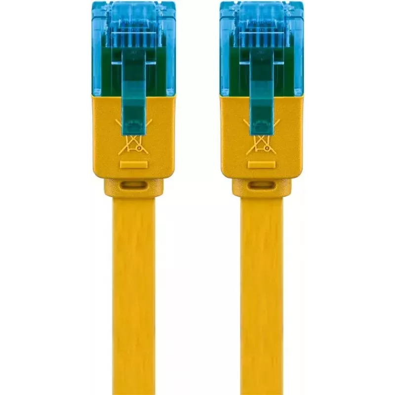 Flaches Patchkabel Goobay CAT 6A U/UTP Gelb 2m