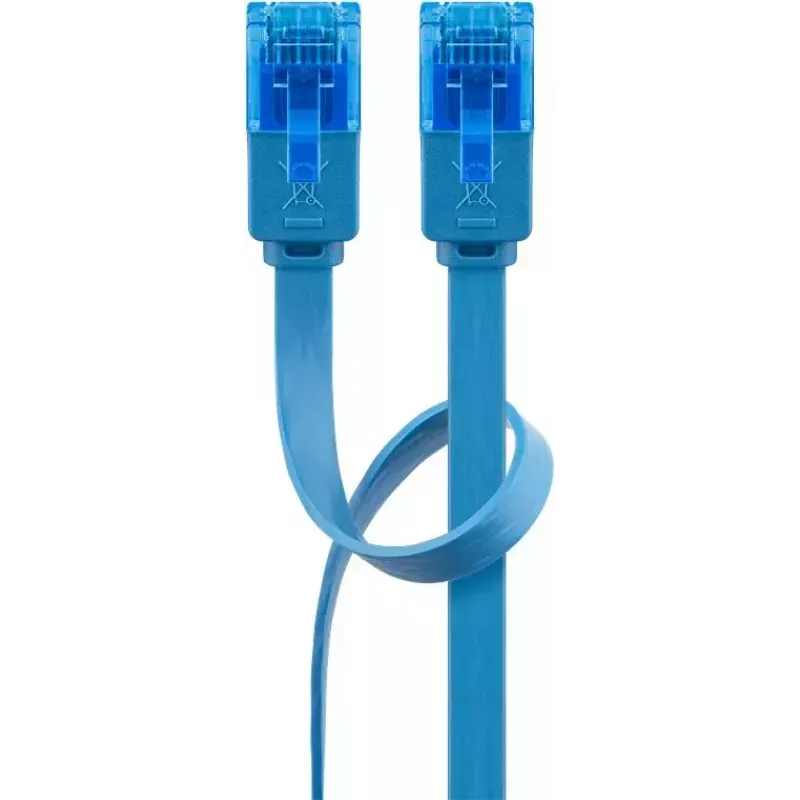 Flach-Patchkabel Goobay CAT 6A U/UTP Blau 3m