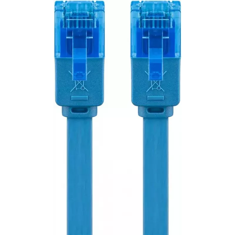 Flach-Patchkabel Goobay CAT 6A U/UTP Blau 3m