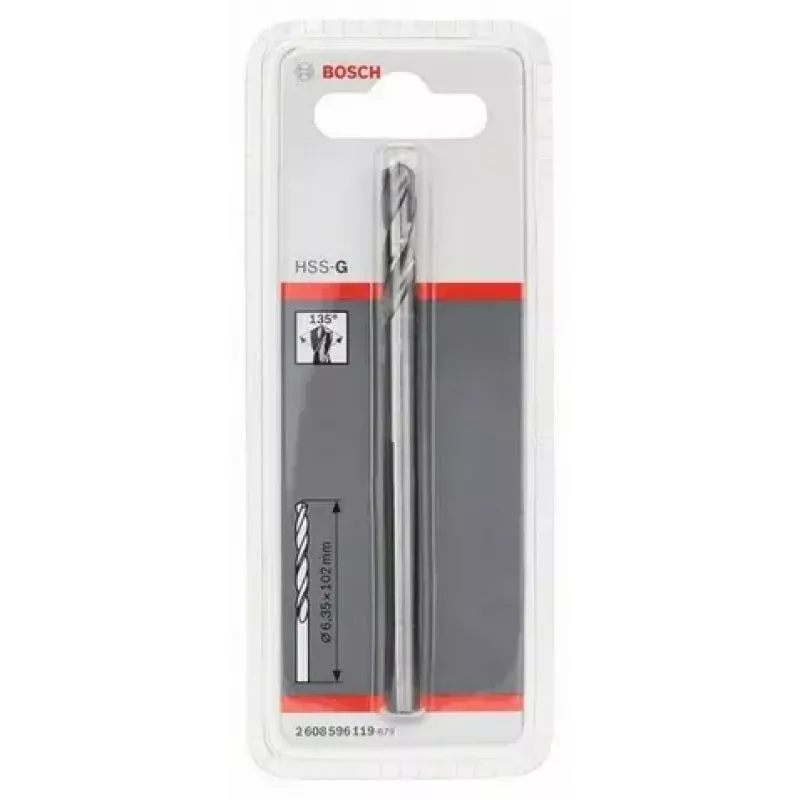 Bosch HSS-G Pilotbohrer 6,35 mm Durchmesser 102 mm Länge