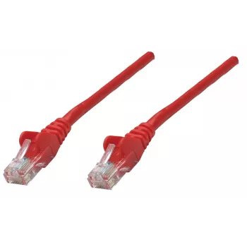 Intellinet Netzwerk-Patchkabel, Cat5e, 1,5 m, Rot, CCA, SF/UTP, PVC, RJ45, goldbeschichtete Kontakte, rastnasenschutz, Zugentlastung, lebenslange Garantie