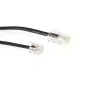 ACT Schwarzes 10-Meter-Flachtelefonkabel mit RJ11- und RJ45-Steckern