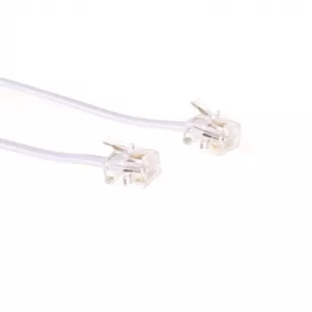ACT Weißes 3 Meter flaches Telefonkabel mit RJ11-Steckern