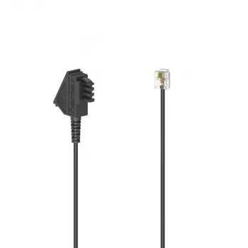 Hama 00201148 Telefonkabel 10 m Schwarz