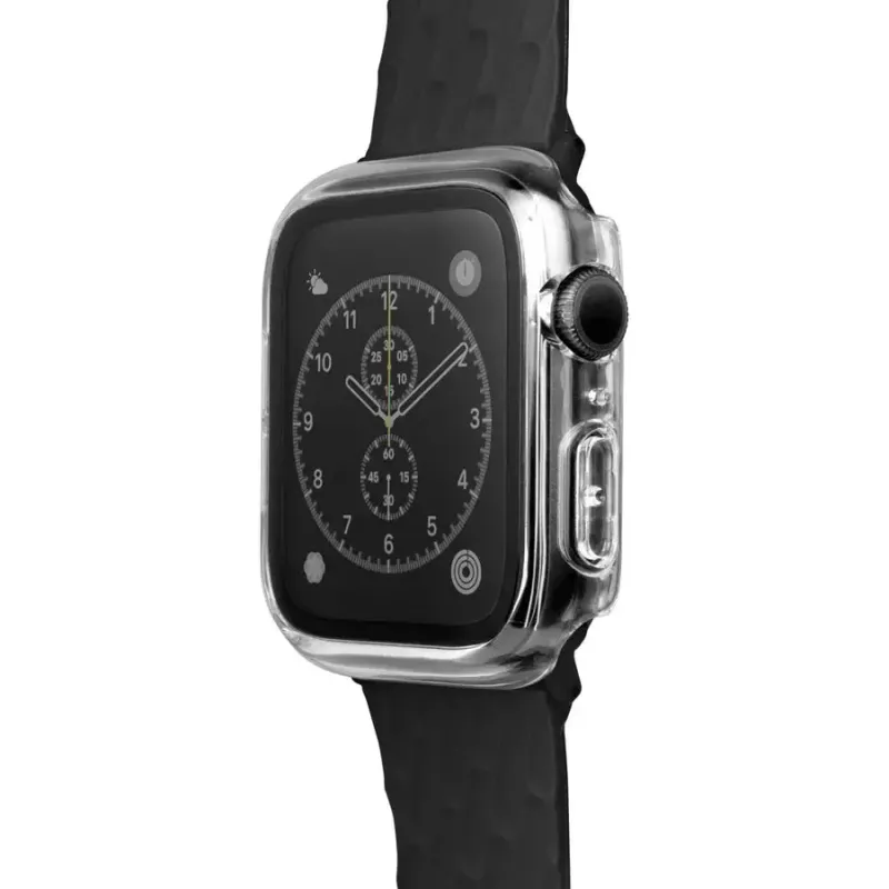 Hülle für Smartwatch LAUT Shield Transparent Glas Polycarbonat PC für Apple Watch 44/45mm
