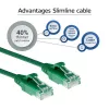 ACT Grün 7 Meter LSZH U/UTP CAT6 Rechenzentrums-Slimline-Patchkabel mit Knickschutz und RJ45-Steckern
