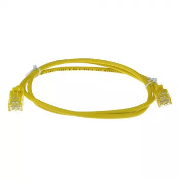 ACT Gelb 7 Meter LSZH U/UTP CAT6 Datacenter Slimline-Patchkabel mit Schnappschutz und RJ45-Steckern